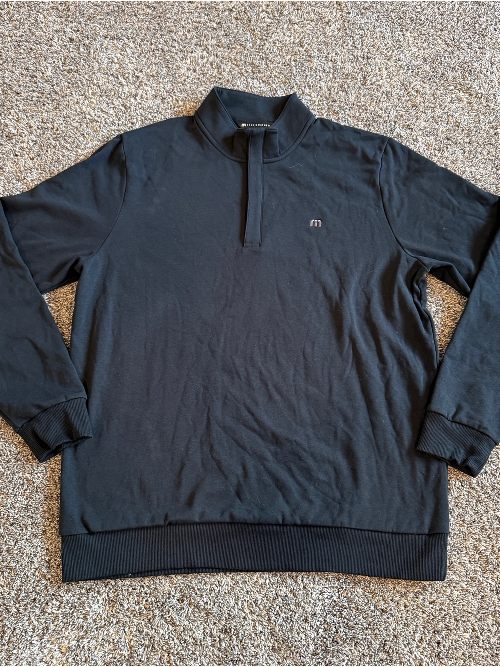 Travis Mathew Cloud Hoodie 2.0 Mens XL Black Fleece Pullover Golf Performance